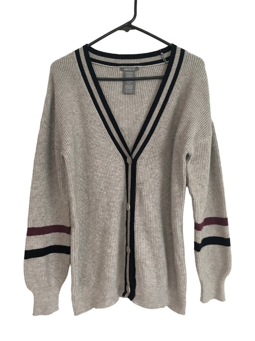 Matty M Women's Gray Cardigan Sweater Size Small